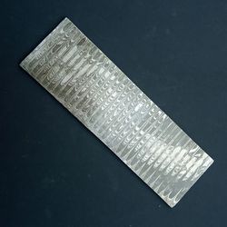 hand forged damascus steel billet blank for knife making , ladder pattern bar