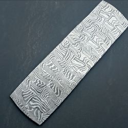 8" Custom Hand Forged Damascus Steel Billet , Damascus Steel Mosaic Bar For Knife Making