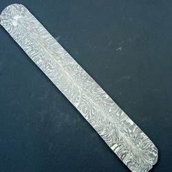 12" Custom Hand Forged Damascus Steel Billet , Damascus Steel Feather  Bar For Knife Making