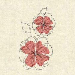 set of 3 designs! machine embroidery designs set flowers