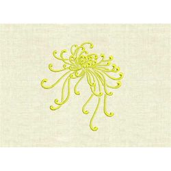 machine embroidery flowers, japanese embroidery chrysanthemums