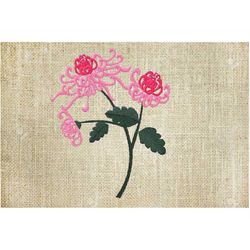 machine embroidery designs flowers japanese embroidery chrysanthemum