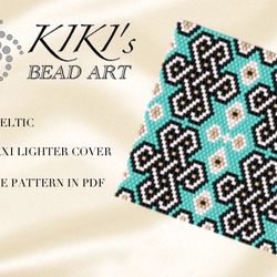 lighter cover pattern peyote pattern, bead pattern for bic maxi lighter cover new celtic peyote beading pattern in pdf