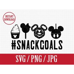 snack goals | mickey pretzel dole whip bar | disneyland bound | svg png jpg | instant file download