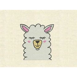 Machine embroidery designs Llama alpaca head