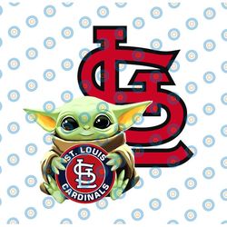 baby yoda with st louis cardinals baseball png,  baby yoda mlb png, mlb png, digital download,printing