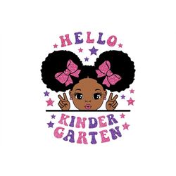 kinder garden svg, hello kinder svg, peace hand, kinder girl designs, girl back to school svg, kinder girl png, educatio