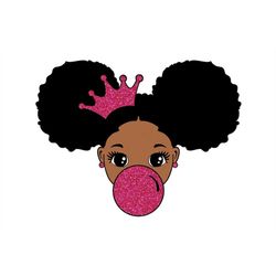 afro princess girl, black queen svg, black girl svg, princess svg, melanin queen, black girl magic, afro woman, svg cut