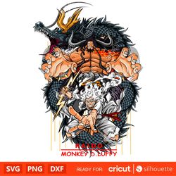 One Piece Gear 5 SVG: Kaido Monkey D.Luffy, High-Quality Digital Files for Crafters