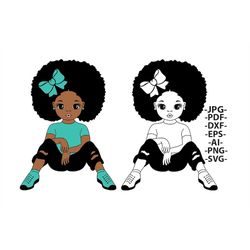 fashion afro svg, black girl bundle svg, black girl svg, afro girl bundle svg, black woman svg, afro woman svg, svg cut