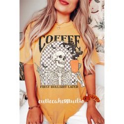 Disney vintage comfort colors shirt - trendy western Halloween shirt - coffee shirt - latte halloween shirt -  fall coff