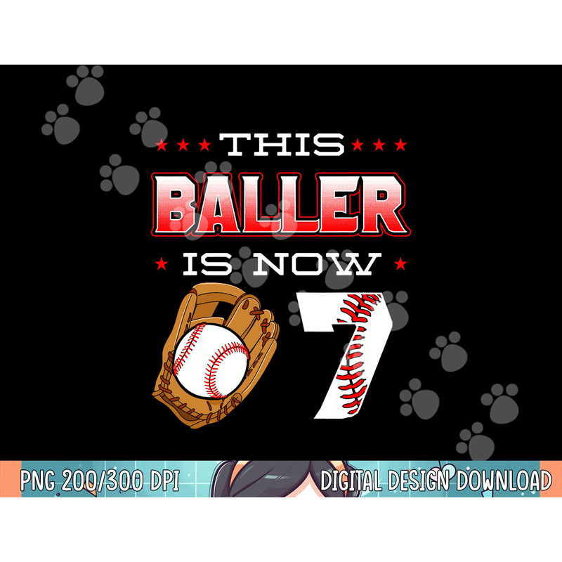 This Baller Is Now 7 Baseball Birthday Theme Party 7th png, sublimation .jpg