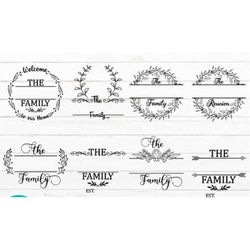 family monogram frames bundle,  family name svg | wedding monogram svg | monogram svg | split monogram svg | family svg