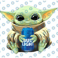 baby yoda with bud light png,  baby yoda png, sublimation ready, png files for sublimation
