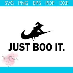 vintage just boo it halloween witch svg graphic design file