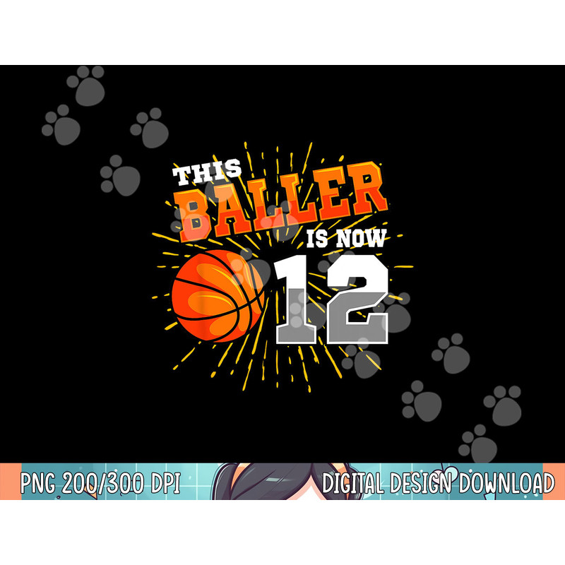 This Baller Is Now 12 Basketball 12th Birthday Party png, sublimation.jpg