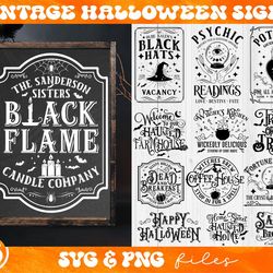 Halloween Sign SVG Bundle, Farmhouse Halloween sign svg
