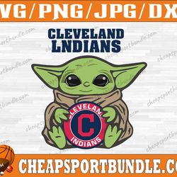 cleveland indians baby yoda baseball team svg, cleveland indians svg, mlb team  svg, mlb svg, png, dxf, eps, jpg