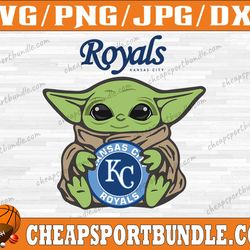kansas city royals baby yoda baseball team svg, kansas city royals svg, mlb team  svg, mlb svg, png, dxf, eps, jpg