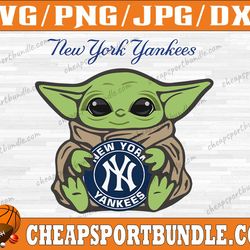 New York Yankees Baby Yoda Baseball Team svg, New York Yankees Svg, MLB Team  svg, MLB Svg, Png, Dxf, Eps, Jpg