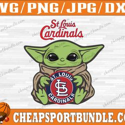 st louis cardinals baby yoda baseball team svg, st louis cardinals svg, mlb team  svg, mlb svg, png, dxf, eps, jpg
