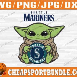 seattle mariners baby yoda baseball team svg, seattle mariners svg, mlb team svg, mlb svg, png, dxf, eps, jpg