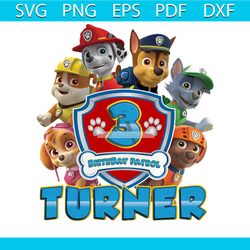 boys custom paw family birthday png sublimation file