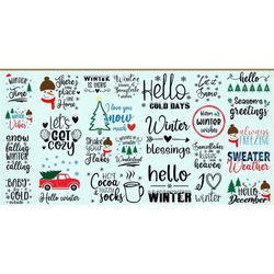 winter quote svg bundle,winter svg, hello winter svg, winter quote svg, winter sayings christmas svg, winter svg, christ