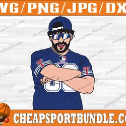 texas rangers bad bunny baseball team svg, texas rangers svg, mlb team  svg, mlb svg, png, dxf, eps, jpg