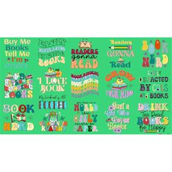 retro book lover svg bundle, reading svg bundle, books svg, bookish svg, book lover retro svg, teacher svg, librarian sv