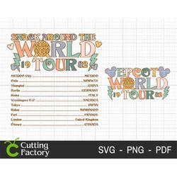 snack around the world tour svg, world tour svg, family trip 2023 svg, family vacation, vacay mode svg, magical kingdom,