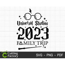 universal studios 2023 family trip svg, halloween svg, magic universal studios svg, spooky svg, family trip svg, magic w