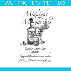 halloween party midnight margaritas svg digital cricut file