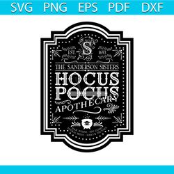 the sanderson sisters hocus pocus apothecary svg digital file
