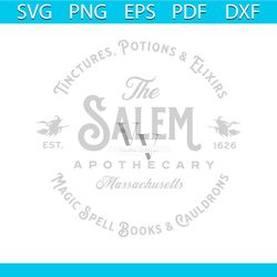 salem massachusetts apothecary halloween witch svg file
