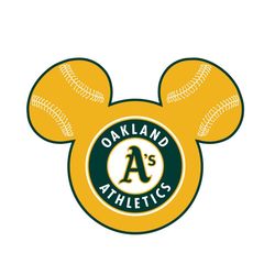 oakland athletics baseball mickey mouse disney svg, sport svg, disney svg