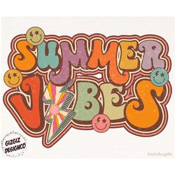 retro summer vibes png | summer png | retro summer png | distressed smiley png | boho png | png for sublimation | summer