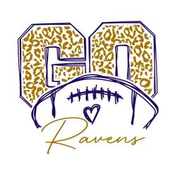 Go Ravens Football Leopard Pattern Svg, Baltimore Ravens Football Team Go Svg