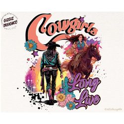 western cowgirl png, long live cowgirls png, western sublimation png, western shirt design png, western design png, vint