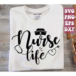nurse life svg, stethoscope svg, heartbeat nurse svg, medical svg, healthcare svg png cricut cut file digital download