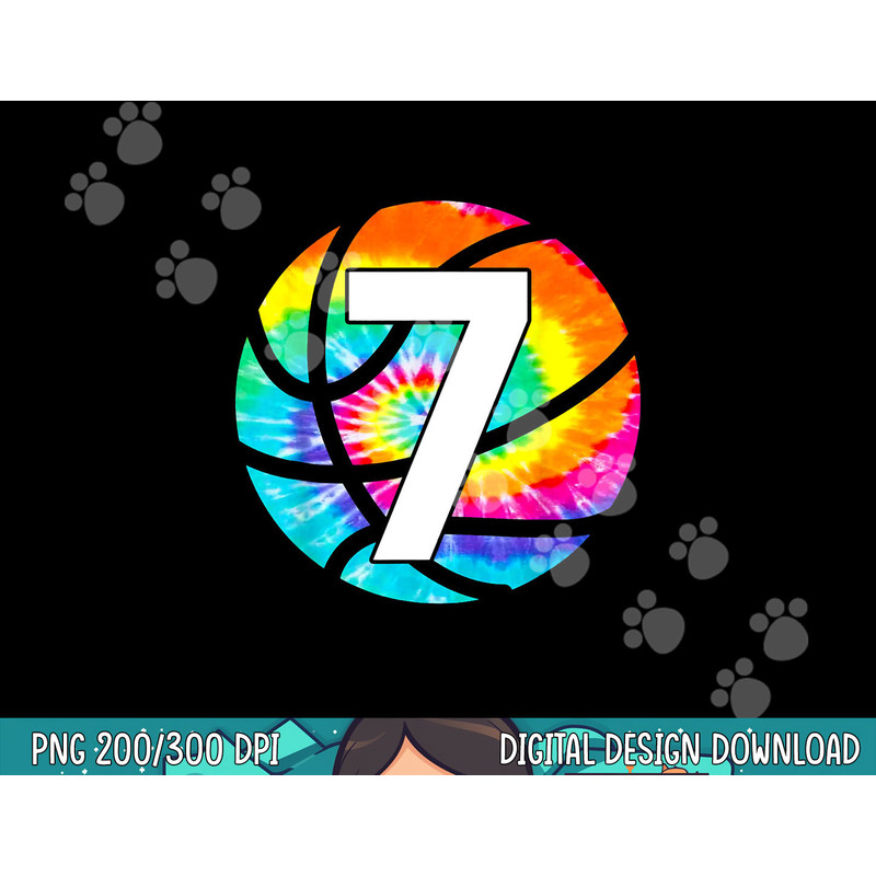 Tie Dye 7 Year Old Basketball Player 7th Birthday Boy png, sublimation copy.jpg