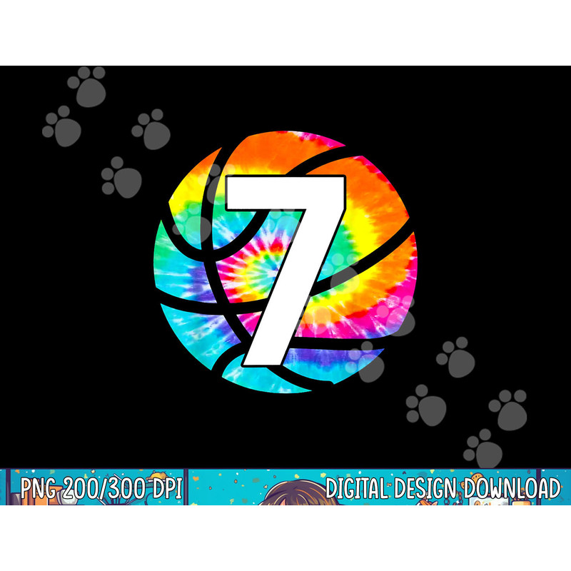Tie Dye 7 Year Old Basketball Player 7th Birthday Boy png, sublimation copy.jpg