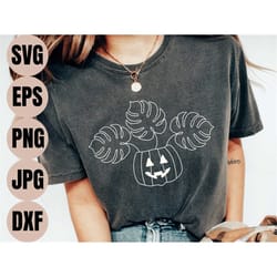 monstera leaf svg, pumpkin plant svg, halloween monstera svg, monstera svg, pumpkin face svg, monstera deliciosa, monste