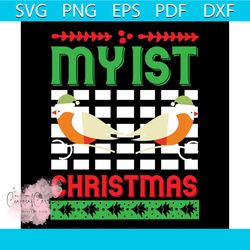 my 1ist christmas bird svg, christmas svg, 1st christmas svg