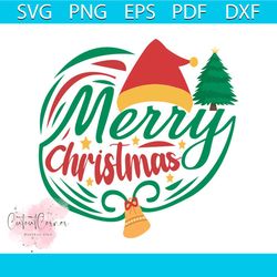merry christmas and santa hat svg, christmas svg, santa hat svg