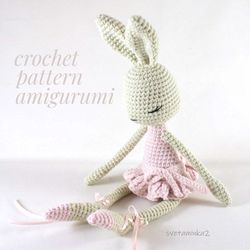 Ballerina Bunny Crochet Pattern Amigurumi Bunny Rabbit Crochet Pattern Amigurumi Rabbit