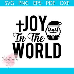 joy in the world svg, christmas svg, joy christmas svg, santa face svg