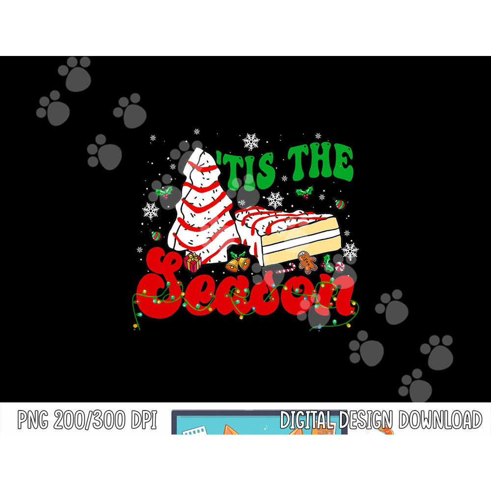 Tis The Season Christmas Shirt Tree Cakes Debbie Groovy png, sublimation copy.jpg