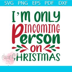 i only incoming person on christmas svg, christmas svg, christmas quotes svg