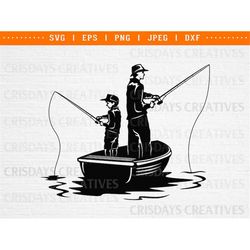 father and son fishing svg, father and son fishing ornament png, father and son fishing shirt, father and son fishing pn